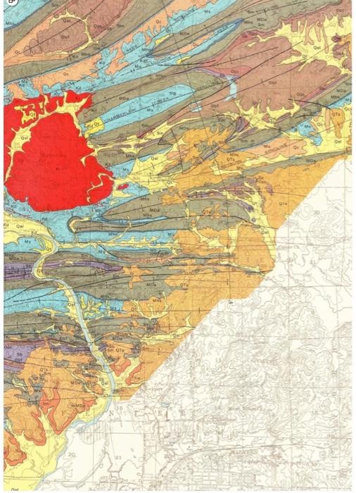 NAME: LAB SECTION: IV. EXERCISES Use the geologic map | Chegg.com