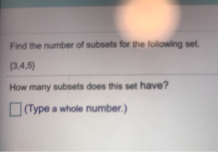 Solved Find The Number Of Subsets For The Following Set 6108
