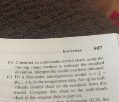 Solved Exercises 507(b) Construct an individuals control | Chegg.com