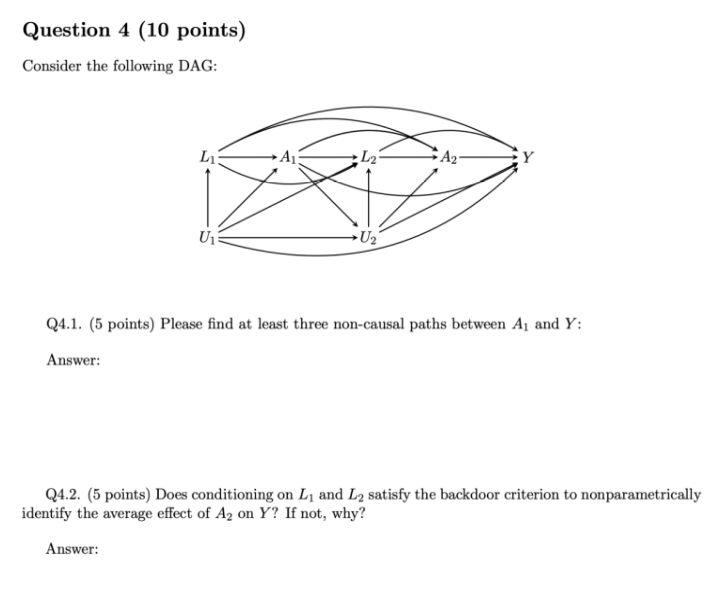 Solved Consider The Following DAG: Q4.1. (5 Points) Please | Chegg.com