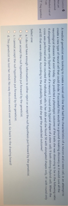 Solved Question 6 Not yet answered Marked out of 1.00 A | Chegg.com