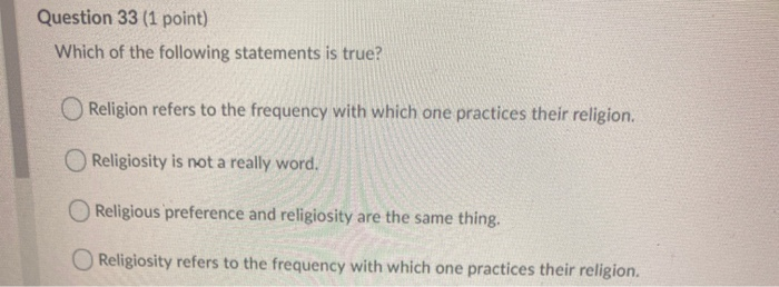 Question 29 1 Point Which Of The Following Chegg