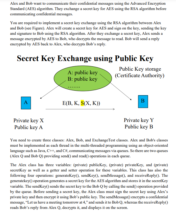 Solved Alex and Bob want to communicate their confidential | Chegg.com