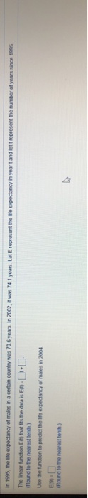 Solved In 1995, the ite expectancy of males in a certain | Chegg.com
