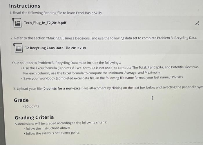 Instructions 1. Read the following Reading file to | Chegg.com