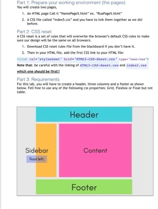 Part 1: Prepare your working environment (the pages) | Chegg.com