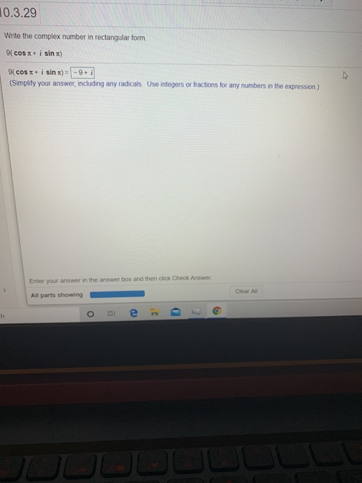 Solved 10.3.29 Write the complex number in rectangular form | Chegg.com