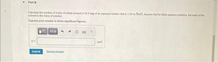 Solved Calculate the number of moles of solute present in | Chegg.com