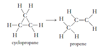 Solved: The rearrangement of cyclopropane to propene described in ...