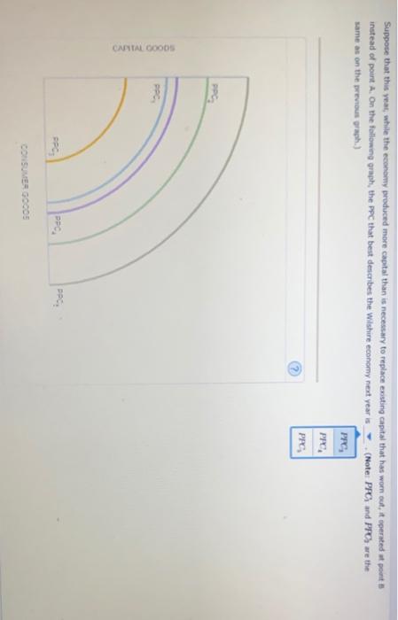 Solved PPC shows the current production possibilities curve | Chegg.com