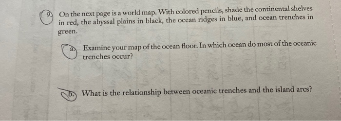 Solved On the next page is a world map. With colored | Chegg.com