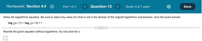 solved-rewrite-the-given-equation-without-logarithms-do-not-chegg