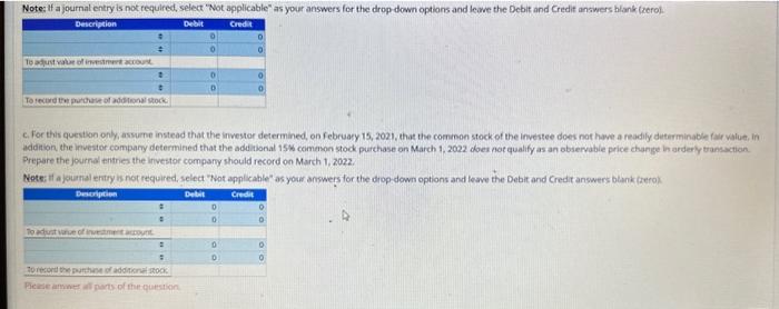 Solved Change from the fair value method to the equity | Chegg.com