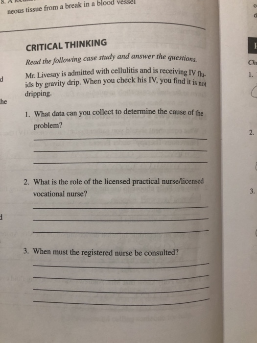 Anatomy and physiology critical thinking questions and answers picture