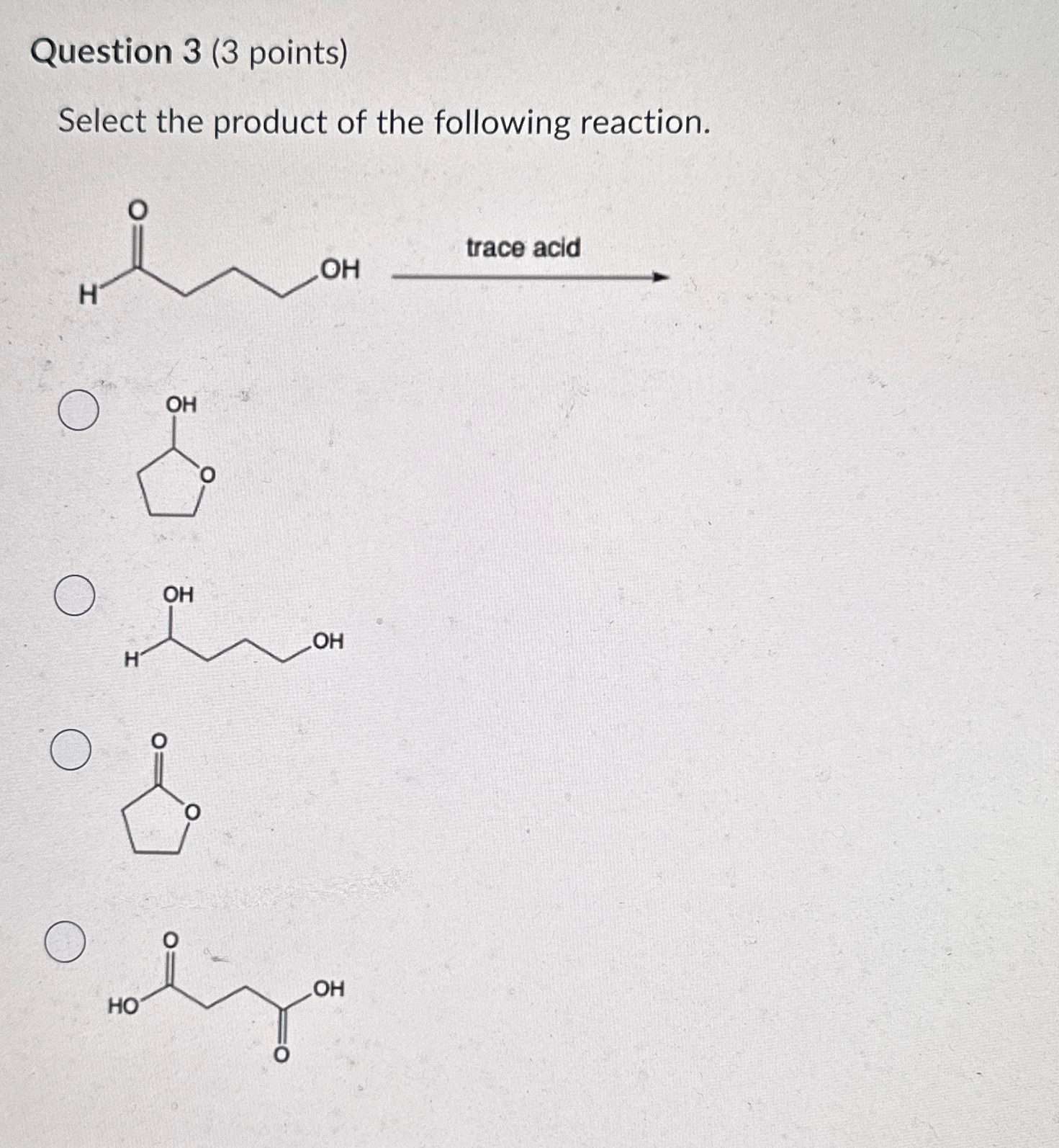 Solved Question 3 (3 ﻿points)Select the product of the | Chegg.com