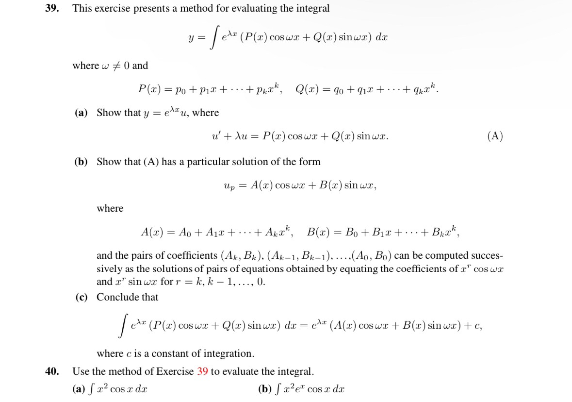 Solved This exercise presents a method for evaluating the | Chegg.com