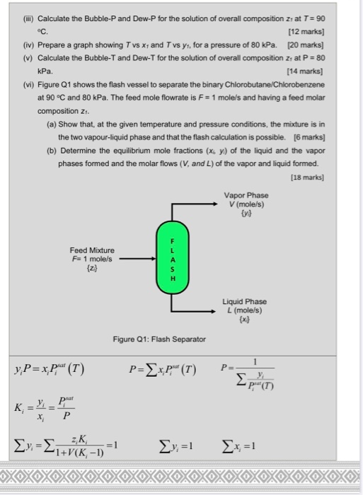 Question 1 Binary System 1 Chlorobutane 1 And Ch Chegg Com