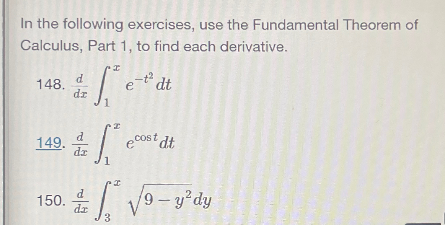 Solved In The Following Exercises Use The Fundamental