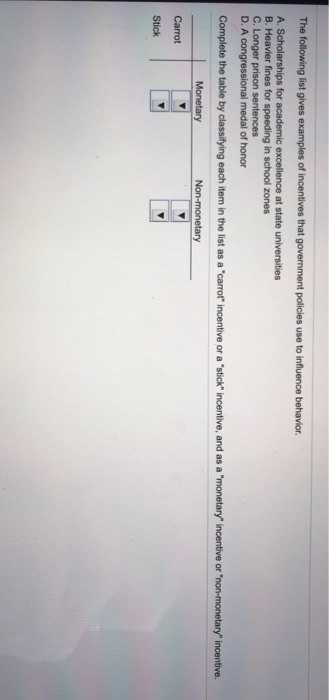 solved-the-following-list-gives-examples-of-incentives-that-chegg