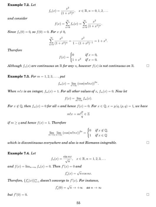 Solved Example 7.2. Let L.) - RER.n0.1.2.... (1 + x2) and | Chegg.com