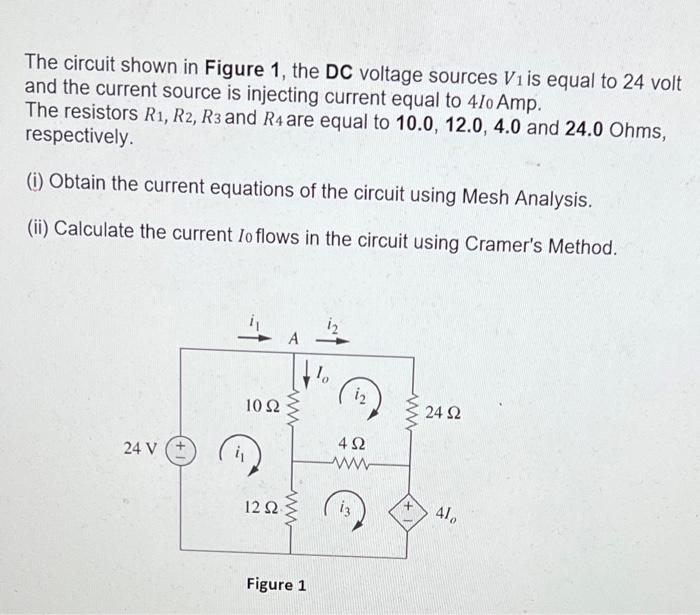 Solved The circuit shown in Figure 1, the DC voltage sources | Chegg.com