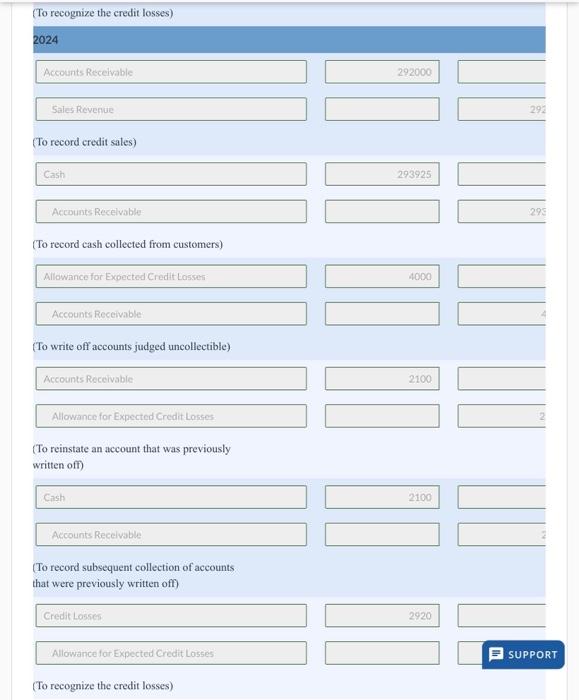 Solved To Recognize The Credit Losses 2024 Accounts Chegg Com   Image