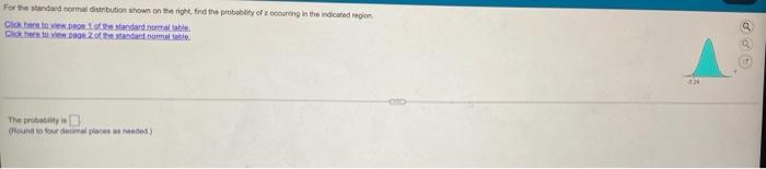 Solved For the standard normal distribution shown on the | Chegg.com