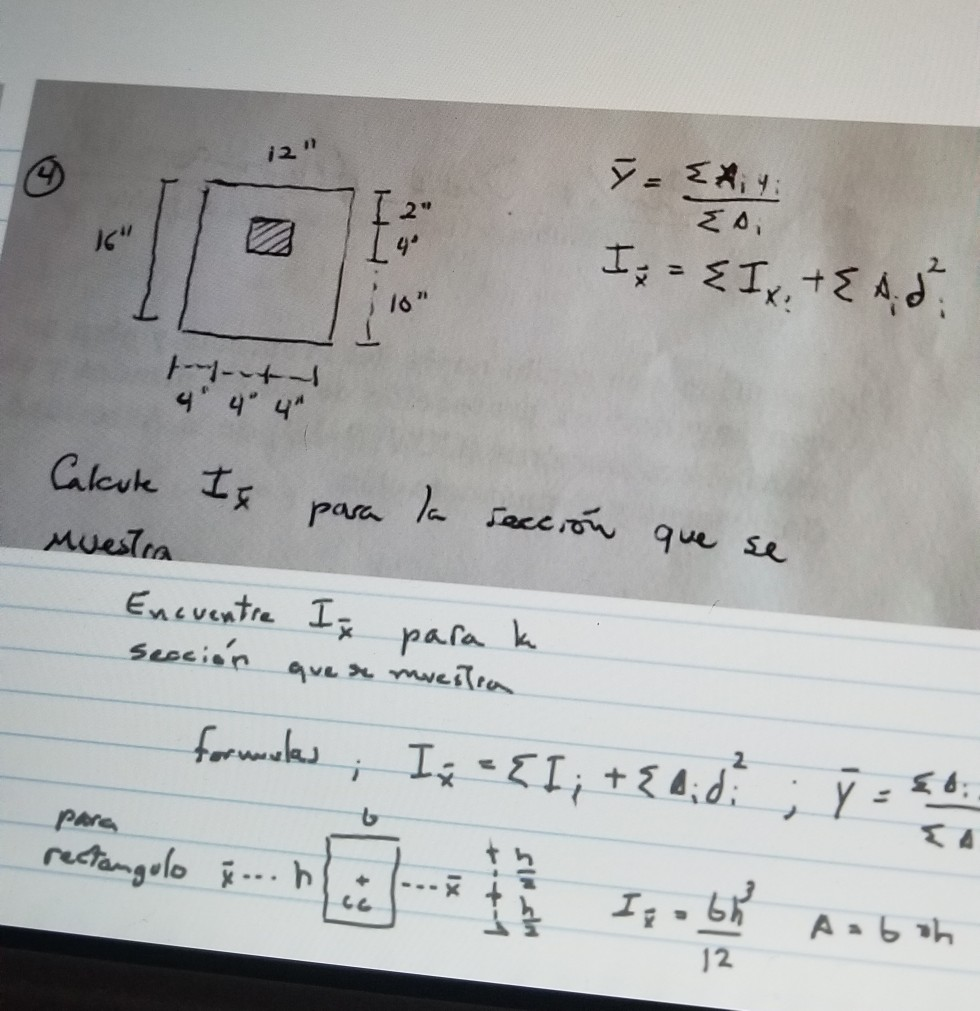 Solved Calculate moment of inertia on the x axis Ix for the | Chegg.com