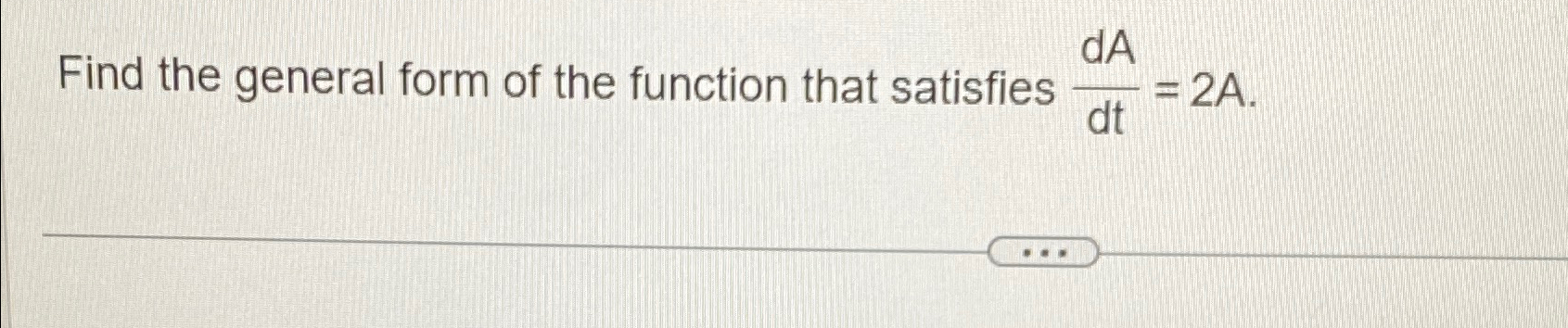 Solved Find the general form of the function that satisfies | Chegg.com