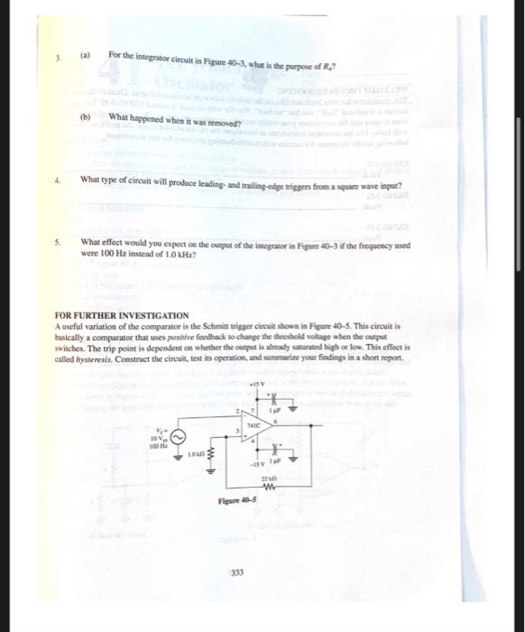 1 Of 11 40 Nonlinear Op- Amp Circuits READING Text, | Chegg.com