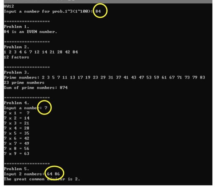 Solved 1. Write the code that works as follows: ★ Input of | Chegg.com