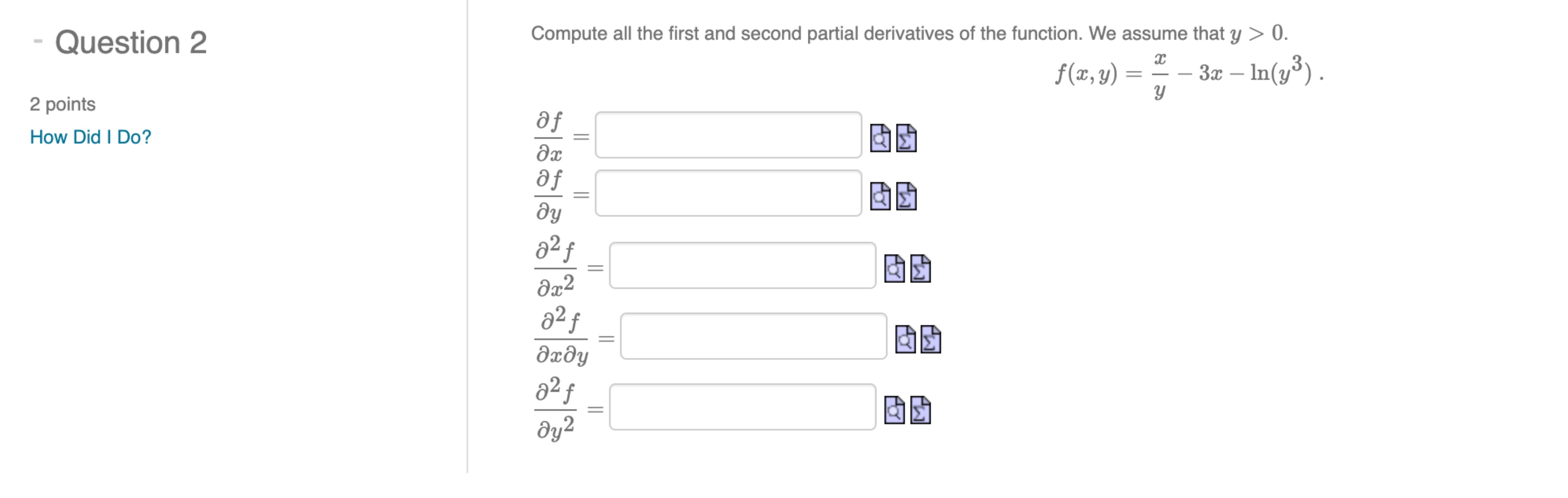 Solved Compute all the first and second partial derivatives | Chegg.com