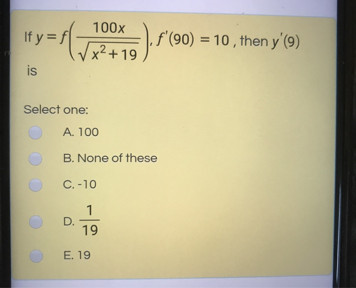 Solved 100x If Y Fl F F 90 10 Then Y 9 19 Sel Chegg Com