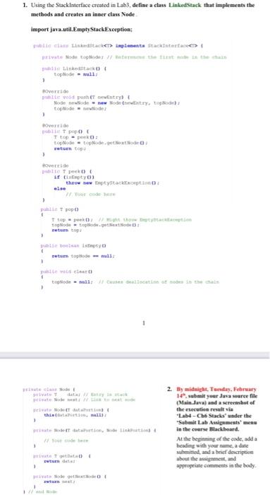 3. Write java tester code to find the contents of the | Chegg.com