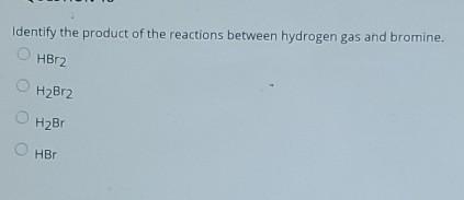 Solved Identify the product of the reactions between | Chegg.com