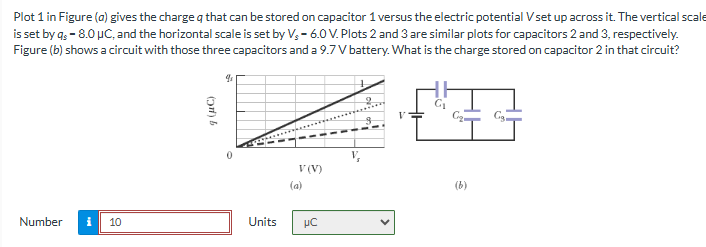 Solved Plot 1 ﻿in Figure (a) ﻿gives the charge \( ﻿q \) | Chegg.com