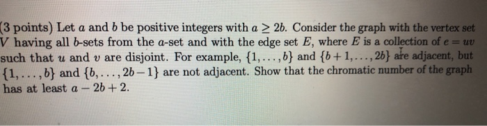 Solved 3 points) Let a and b be positive integers with a > | Chegg.com
