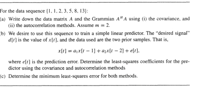 Solved Write The Matlab Code for The Solution for the data | Chegg.com