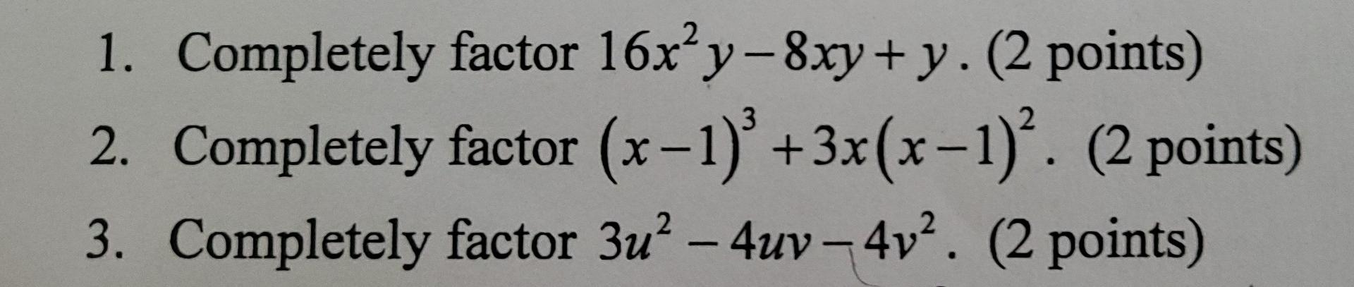 factor completely x 8 y 16