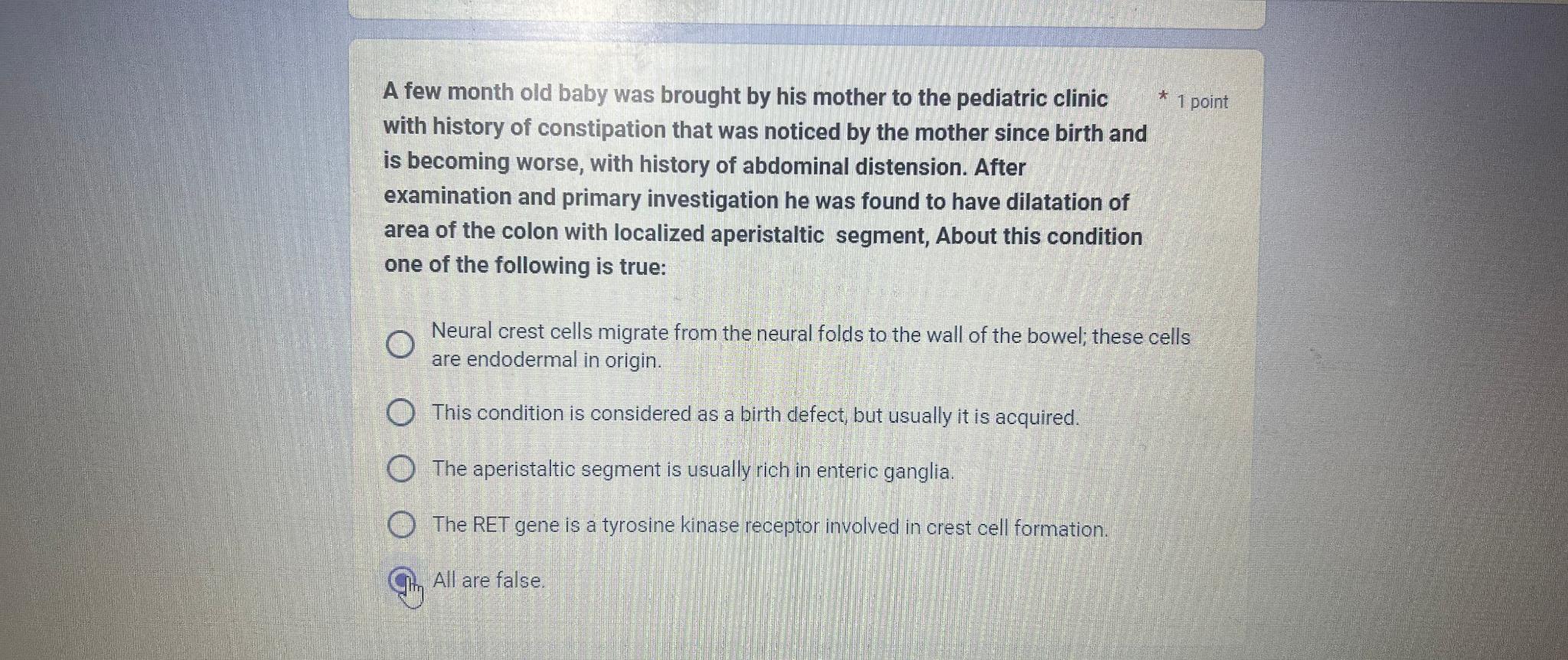 Solved A few month old baby was brought by his mother to the | Chegg.com