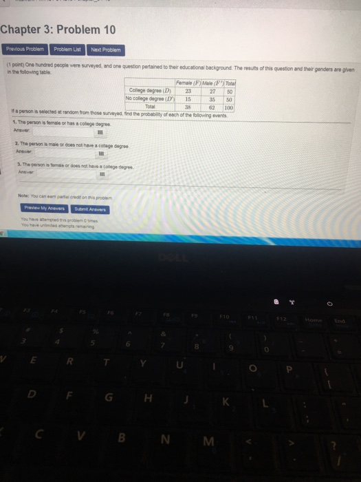 Solved Chapter 3: Problem 10 Previous Problem Problem List | Chegg.com