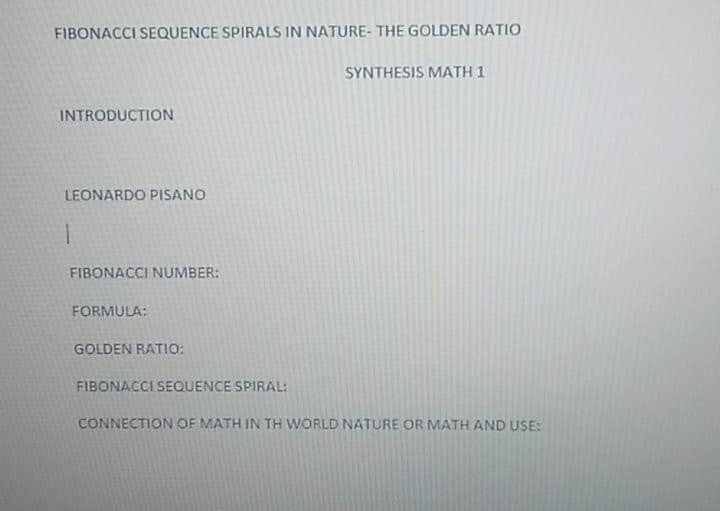 Solved 1. INTRODUCTION FIBONACCI NUMBER: 2. FORMULA: 3. | Chegg.com