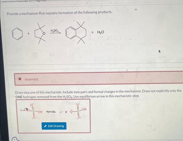 Provide a mechanism that explains formation of the following products.
\( \stackrel{\mathrm{H}_{2} \mathrm{SO}_{4}}{\longrigh