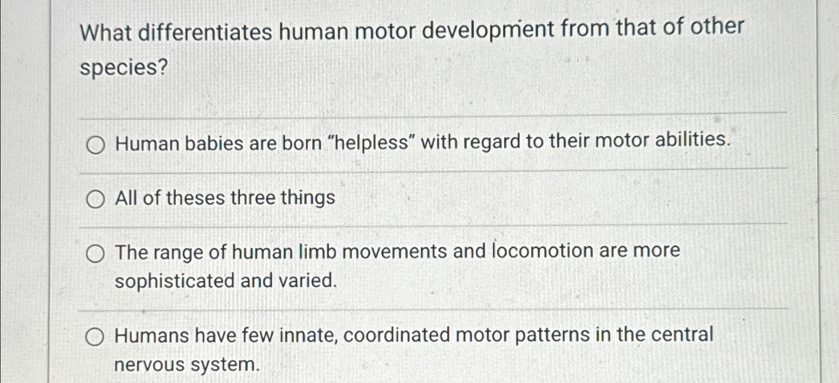 Solved What differentiates human motor development from that Biology Diagrams