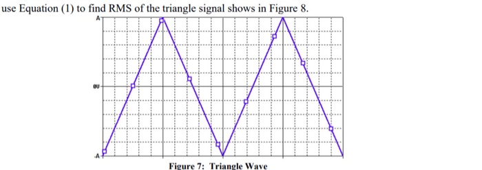Triangle Rrms Solved use Equation (1) to find RMS of the triangle signal | Chegg.com