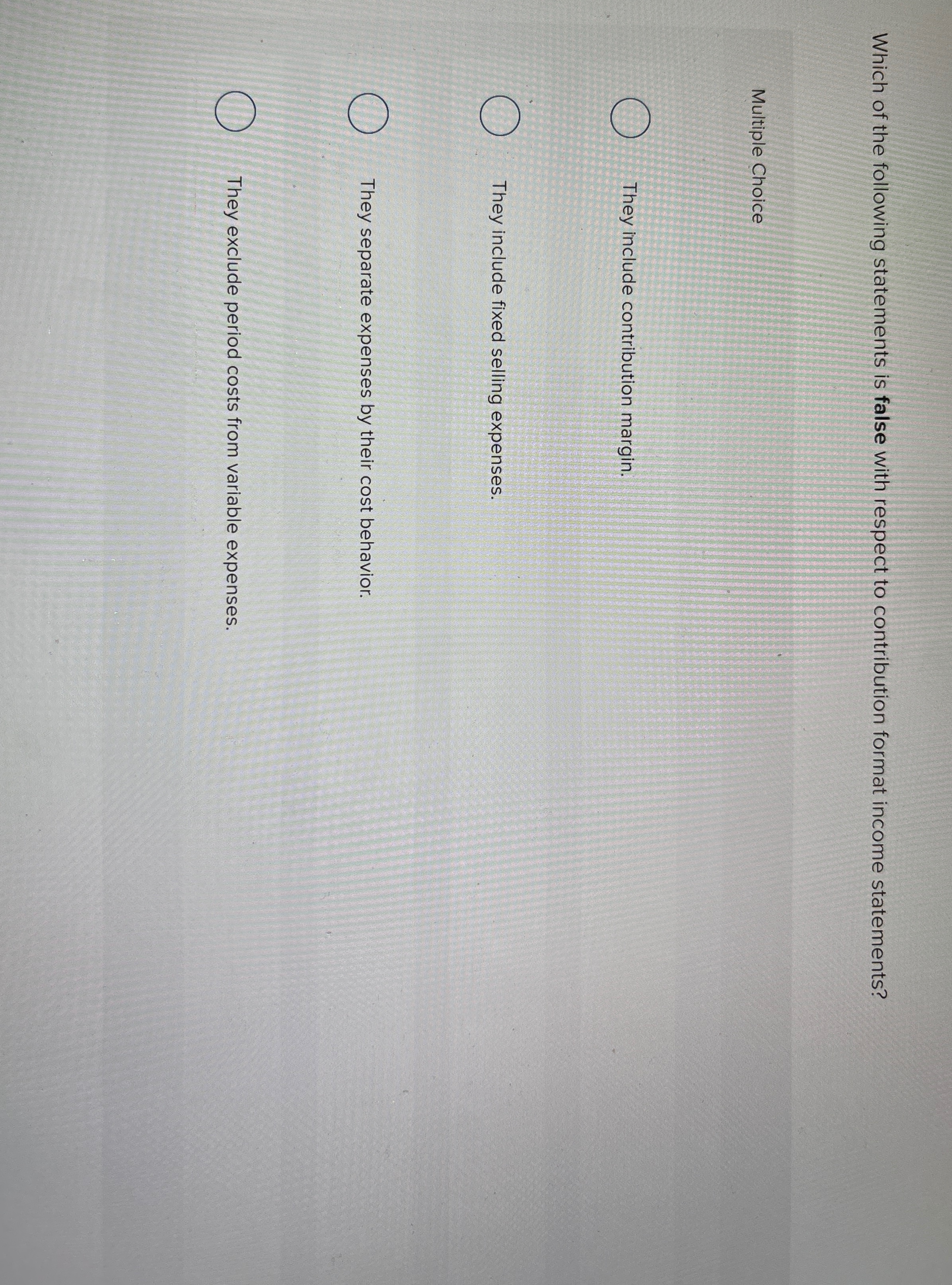 Solved Which of the following statements is false with | Chegg.com