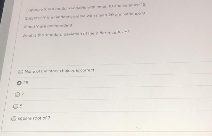 Solved Suppose X is a random variable with mean 10 and | Chegg.com