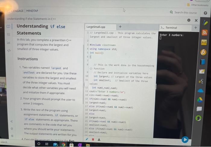 Solved Need help with this code. I got the first part where | Chegg.com