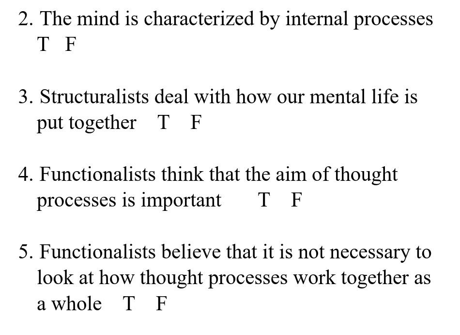 Solved 2. The mind is characterized by internal processes T | Chegg.com