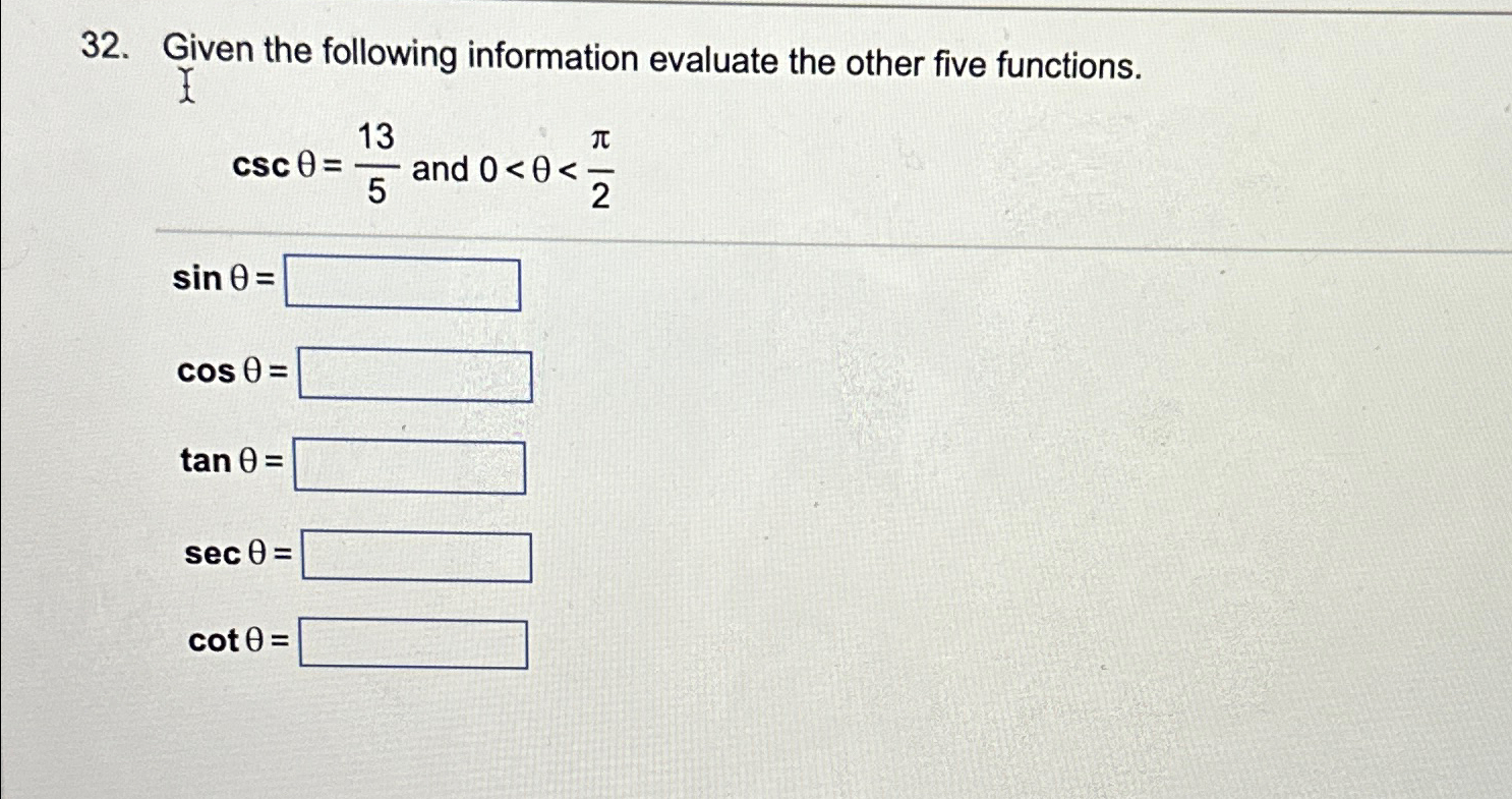 Solved Given the following information evaluate the other | Chegg.com